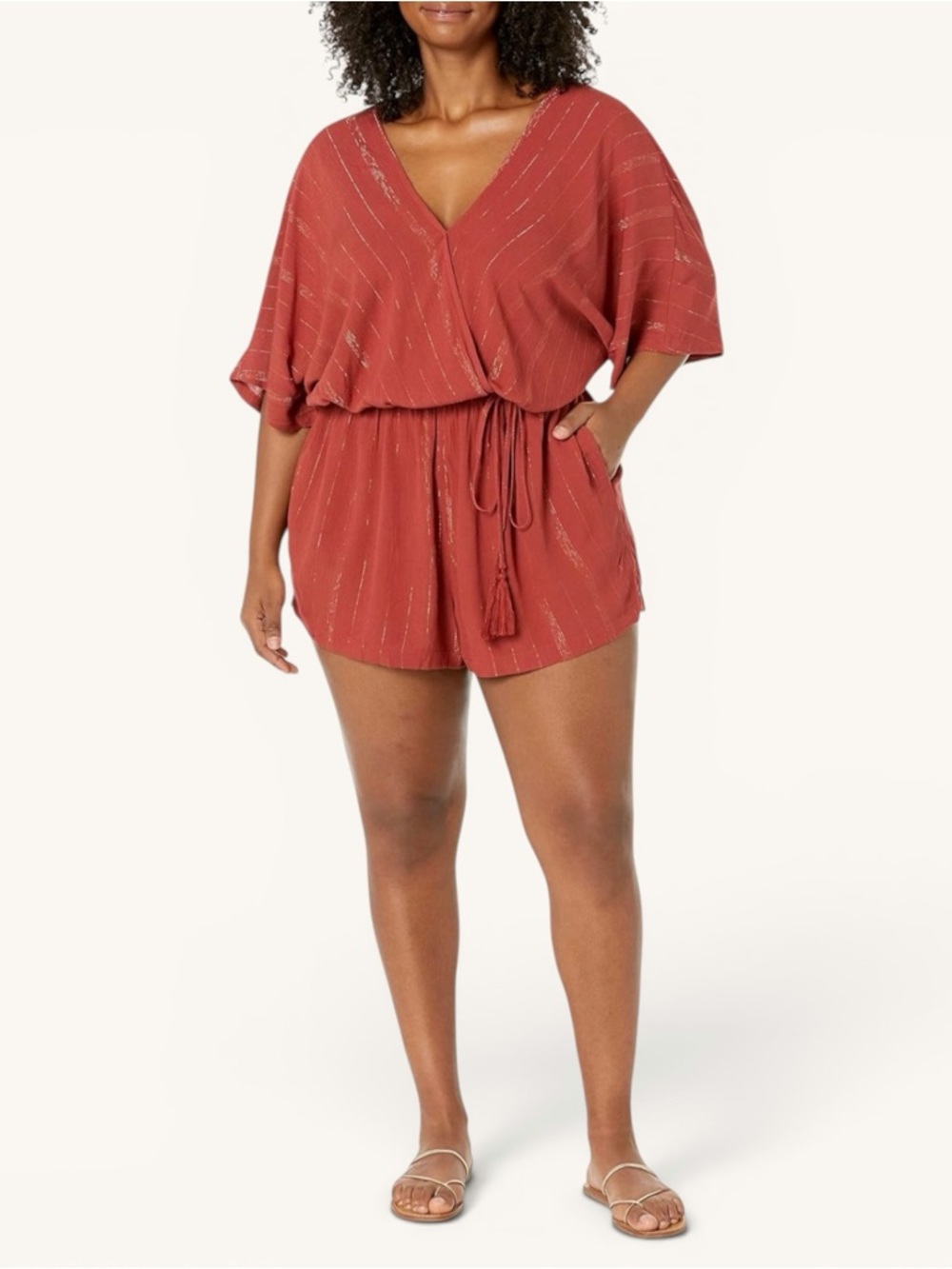 City Chic‎ Aruba Metallic Playsuit, Size 18, MSRP $80